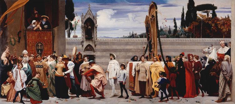 Cimabue's Madonna being carried through the Streets of Florence (mk25), Lord Frederic Leighton
